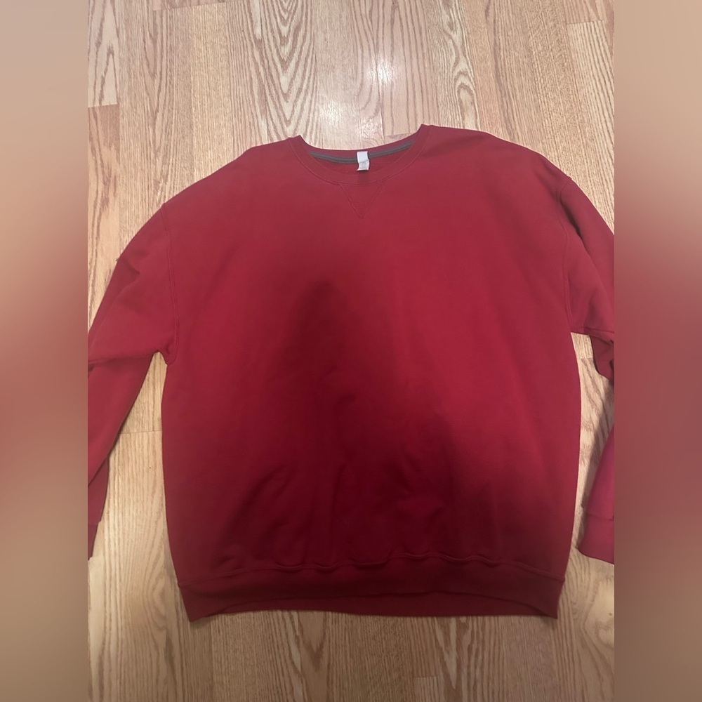Size 2XL Red Crewneck‎ Jersey Sweater
